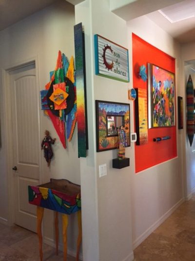 A corner in art collector Jeffrey Spira's Sedona home.