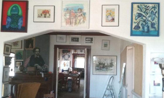 The Nelson family home, filled with 600 works of art from friends and local artists.